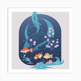 Koi Fish Art Print