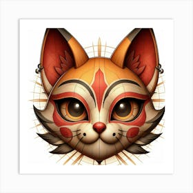 Kitty Mask 1 Art Print