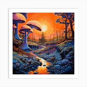 'Sunset Forest' Art Print