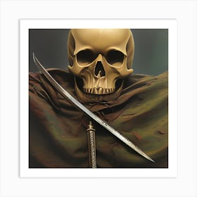 Skull And Swordz Art Print