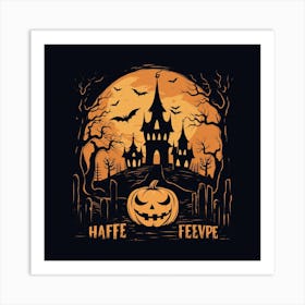 Halloween Castle Art Print