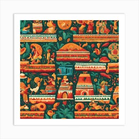 Mexican Pattern 26 Art Print