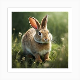 Rabbit In The Grass Art Print