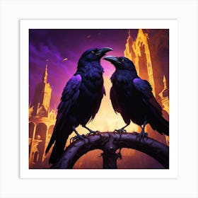 Two Ravens Art Print