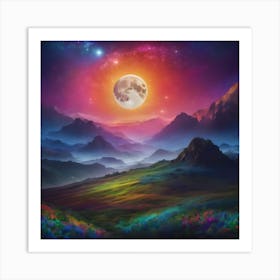 Full Moon In The Sky Art Print
