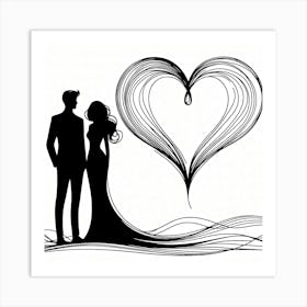 Creative Love And Relationship Illustration 120 Art Print