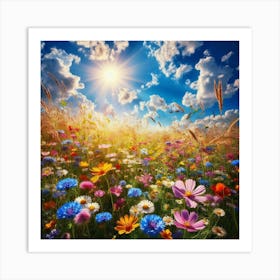 Wildflowers In The Meadow 3 Art Print