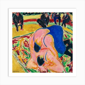 Wrestlers Art Print