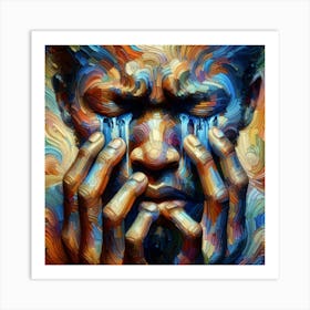 Abstract man Art Print