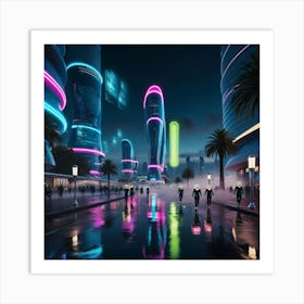 Futuristic City 1 Art Print