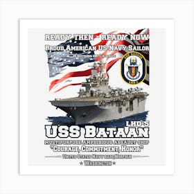 Uss Bataan (Lhd 5) Wasp Class Amphibious Assault Ship Art Print