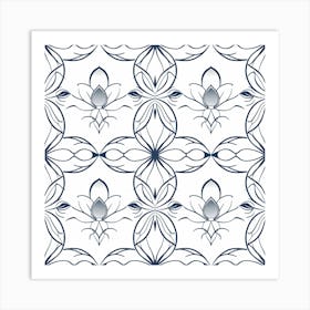 Lotus Flower Pattern Art Print