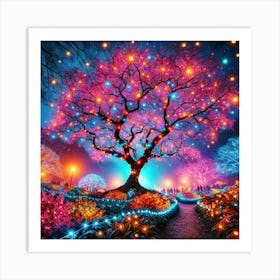 Tree Of Lights 1 Art Print