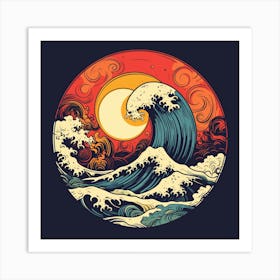 Great Wave Off Kanagawa 8 Art Print