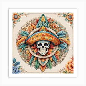 Mexican Skull 34 Art Print