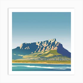 A Table Mountain In Cape Town Vector Design Illu 1720033839 1 Art Print