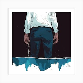 Man In The Water Art Print