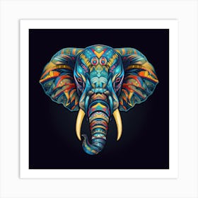 Colorful Elephant Poster