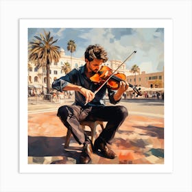 Man Playing Violin Art Print