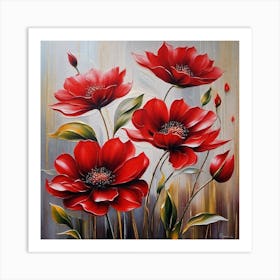 Red Flowers Art Print