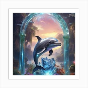 Dolphin In The Water Art Print