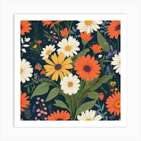 Default Floral Still Life With Wildflowers Art 3 Art Print