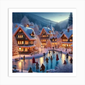 Christmas Village Art Print