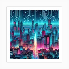 Futuristic City 4 Art Print