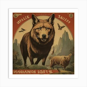 Default Default Vintage And Retro Animal Advertising Aestethic 1 (1) Art Print