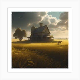 Barn In The Field 6 Art Print