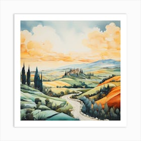 Chiaroscuro Canvas: Italian Aura Art Print