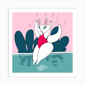 Jump In The Pool Art Print