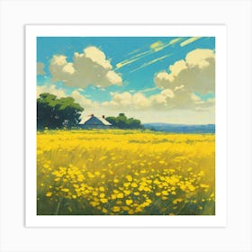 Yellow Field 3 Art Print