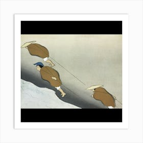 Three Men On A Hill Art Print