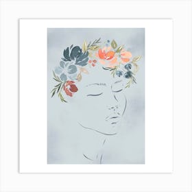 Floral Headband Art Print