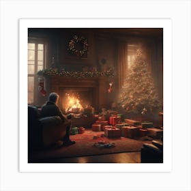 Christmas Tree Stock Videos & Royalty-Free Footage 9 Art Print