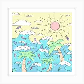 Sunny Beach Art Print