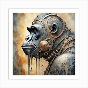 Steampunk Gorilla Art Print