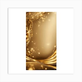 Golden Swirls Art Print