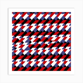 Houndstooth  inspired Pattern Art Art Print