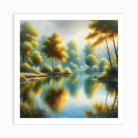 Reflections In The Water Art Print