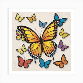 Butterfly Swarm Art Print