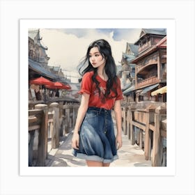 Asian Girl 3 Art Print