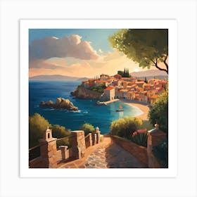 Mediterranean Village Art Print