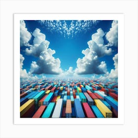 Shipping Containers In The Sky 1 Art Print