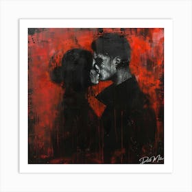 Urban Kiss - Modernist Love Picture Art Print