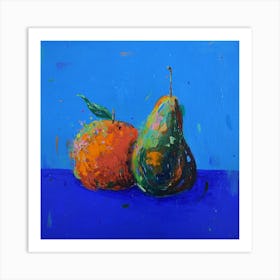 Orange And Pear Art Print