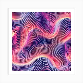 Abstract Wavy Pattern Art Print