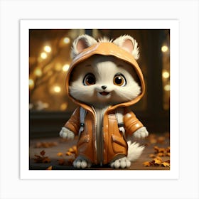 Fox In A Coat Art Print