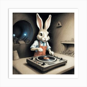 Rabbit Dj 7 Art Print